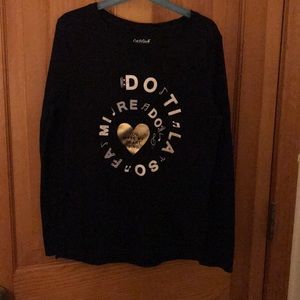 Girls long sleeve black shirt